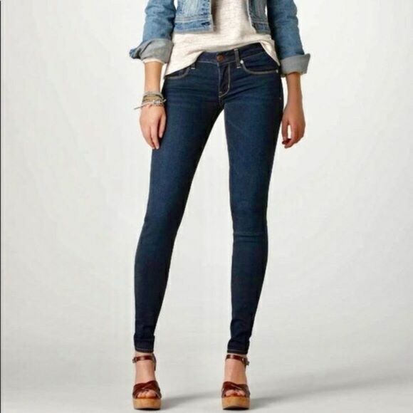 American Eagle Outfitters Dark Blue Skinny Jeans - Picture 1 of 6